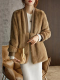 Lubintang Loose Faux Fur Coats Winter Warm Short Jaqueta Feminina Elegant Imitate Mink Casaco Women Korean Fashion Chaquetas