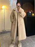 Lubintang Warm Long Faux Fur Overcoats Winter Imitate Mink Plush Chaquetas High Quality Women Coats Luxury Elegant Furry Jackets