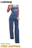 Lubintang Halloween Costumes for Women Scary Nightmare Killer Doll Wanna Play Movie Character Chucky Doll Costume Bodysuit