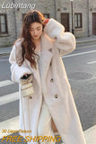 Lubintang Warm Long Faux Fur Overcoats Winter Imitate Mink Plush Chaquetas High Quality Women Coats Luxury Elegant Furry Jackets