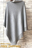 Lubintang Pullover Cloak Cape Bat Knitwear Diamond Inlaid Little Fragrant Sweater Irregular Coat Elegant Temperament Top