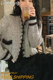 Lubintang Women Autumn Short Sweater Cardigan Knitting Jacket